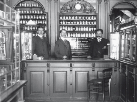 The Hirsch Pharmacy in Frankfurt at the time of the company’s founding.