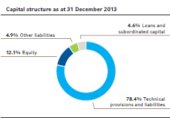 Capital structure as at 31 December 2013